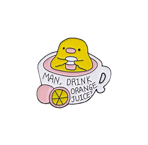 pins canard jus dorange man drink orange juice