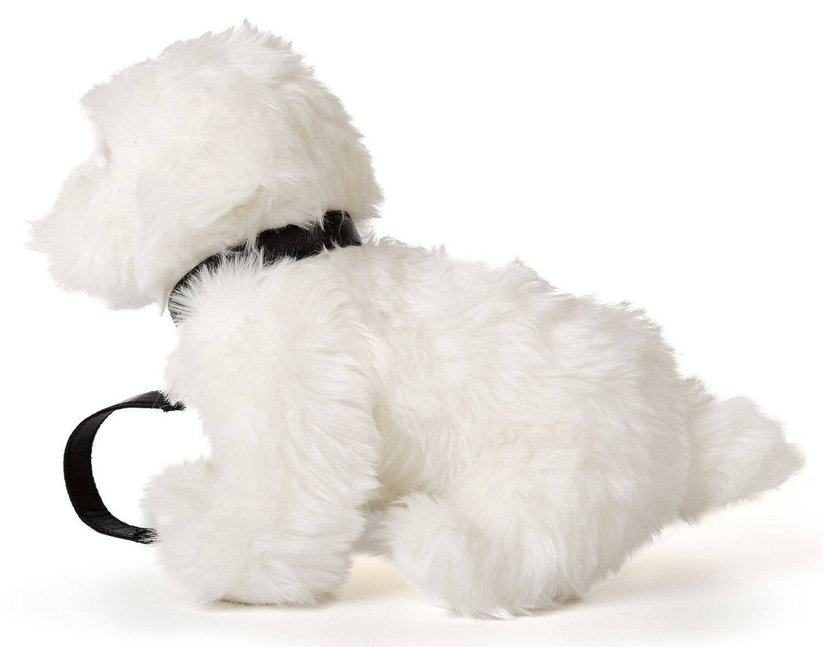 Peluche chien maltais en laisse Uni Toys