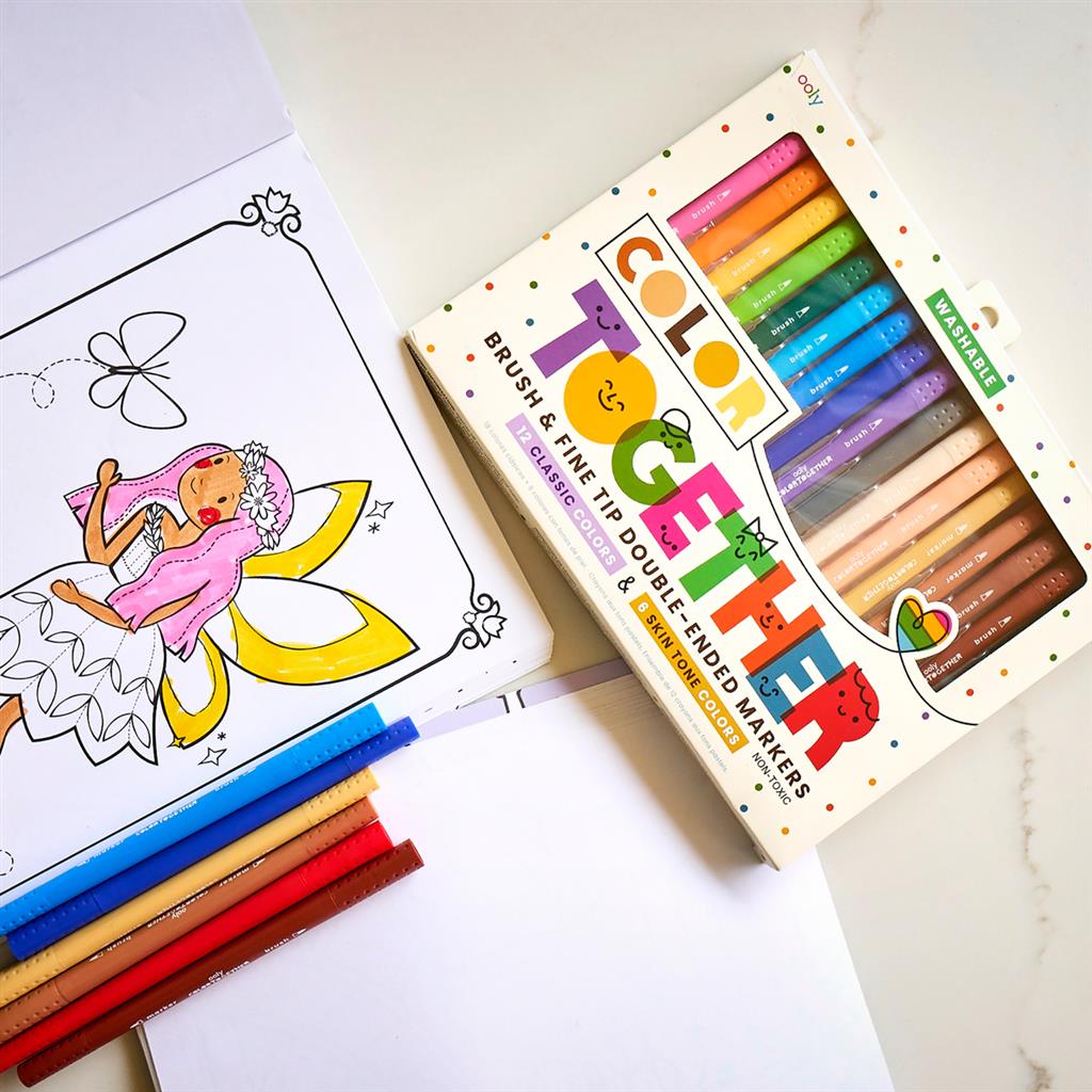 Juego de 18 rotuladores multicolores