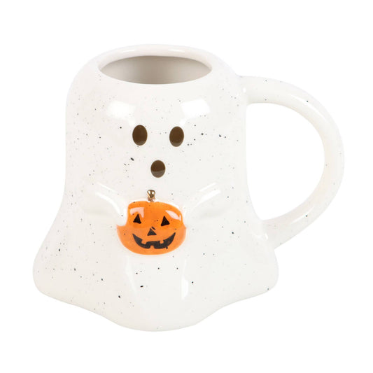 Taza fantasma con calabaza