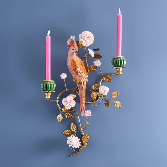 Lámpara de araña Parrot naranja/dorada 39,5 x 12 x 59 cm