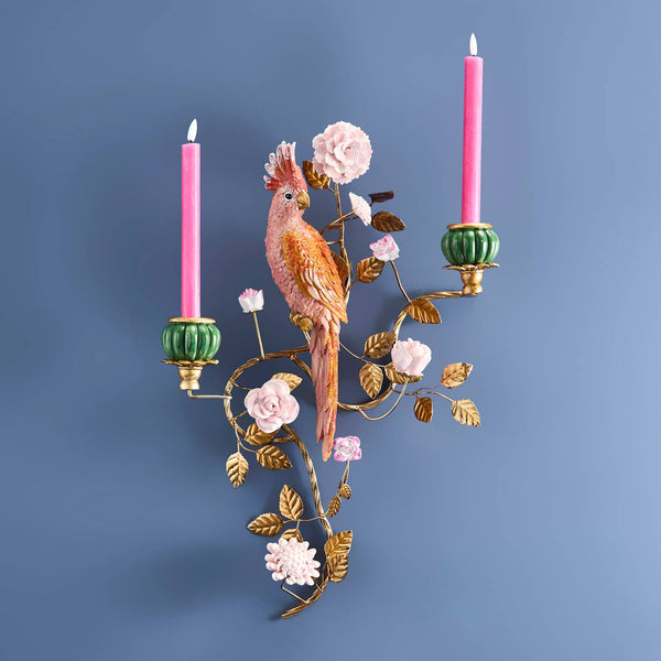 Lampadario a forma di pappagallo arancione/oro 39,5 x 12 x 59 cm