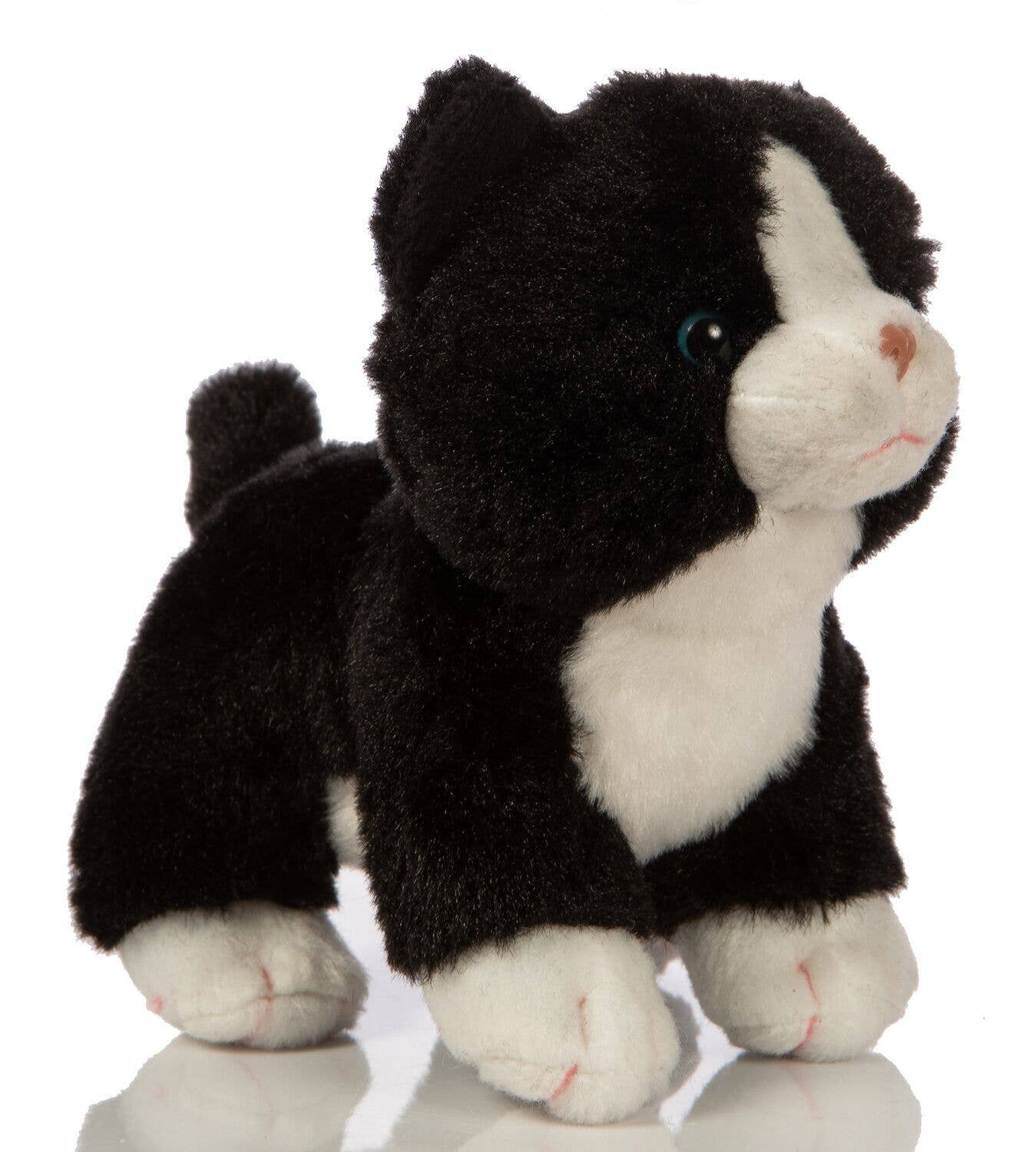 Peluche Bébé chat (noir et blanc), debout