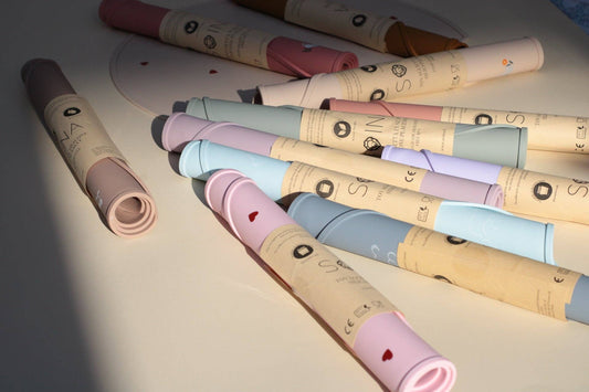 Siliconen placemat met kattenprint - Crème