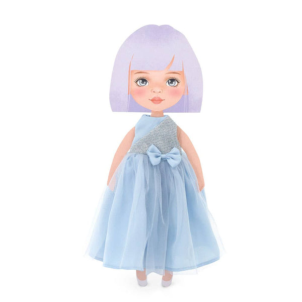 Ensemble de vêtements : robe en satin bleu-28 cm