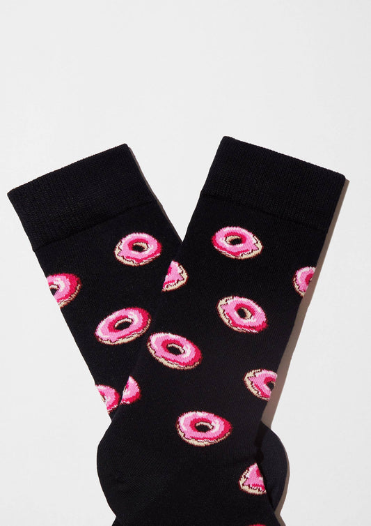 BeDonut Black - Chaussettes en Coton Bio 100%