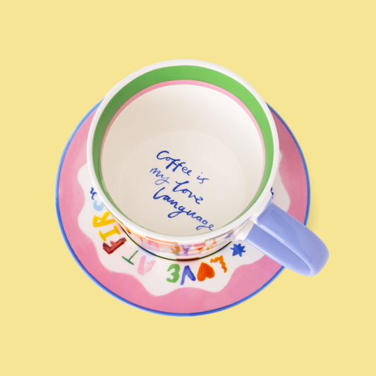 Juego de taza y platillo Coffee Club