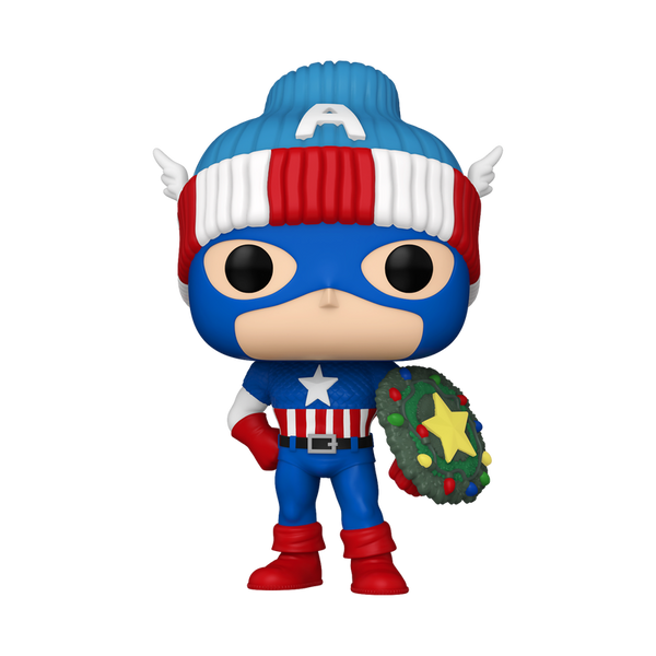 Funko Pop! Captain America avec Couronne de Noël