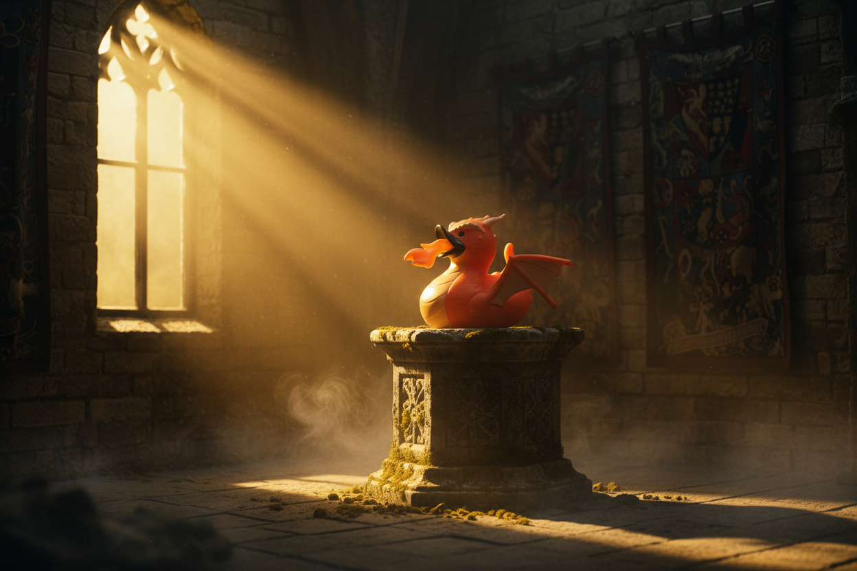 Pato de dragón rojo