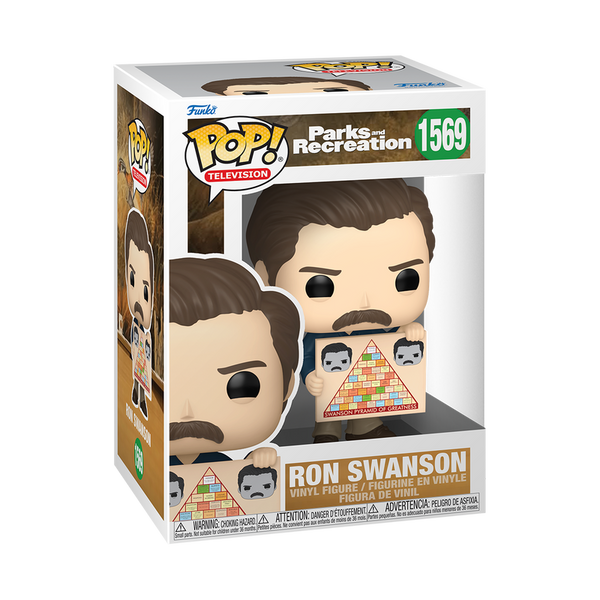 Funko Pop! Ron Swanson avec sa Pyramide du Bonheur – Parks and Recreation