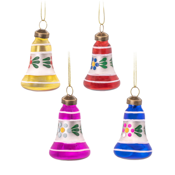 Boules de Noël Cloches Vintages 4-Pack