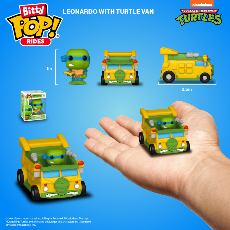 ¡Pop chiquitito! Paseos en Leonardo y Turtle Van