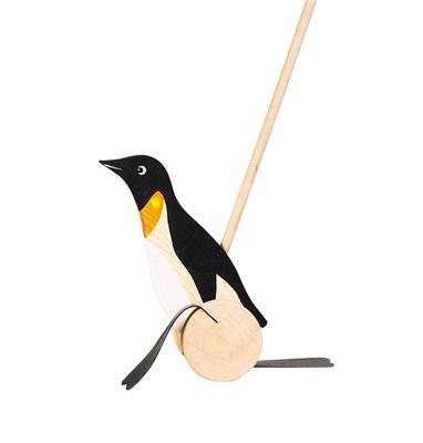 Animal à pousser: PINGUIN H22cm, manche L60cm, 1+