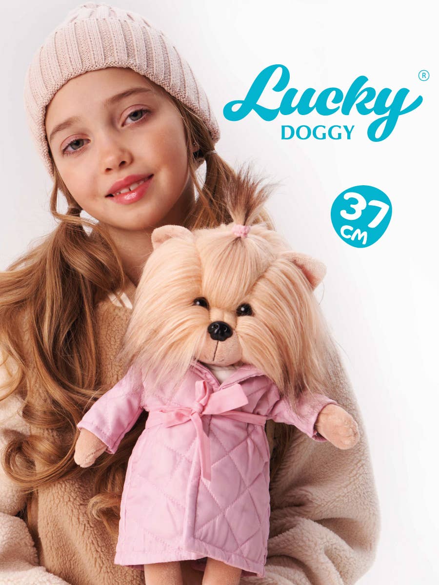 Poupée chien Lucky Yoyo : Soirée Lavande - 38 cm