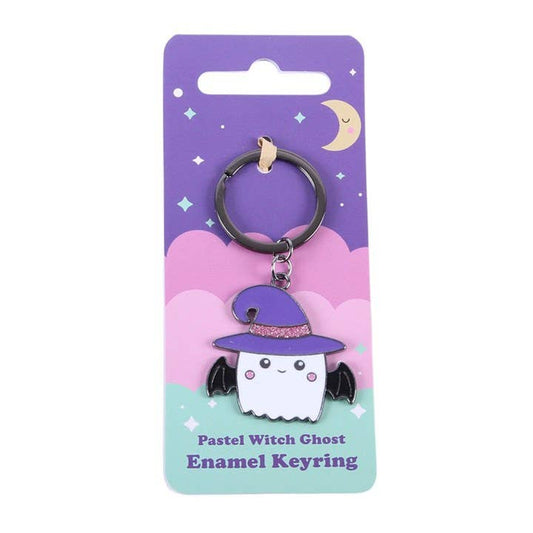 Porte-clés fantôme de sorcière gothique pastel