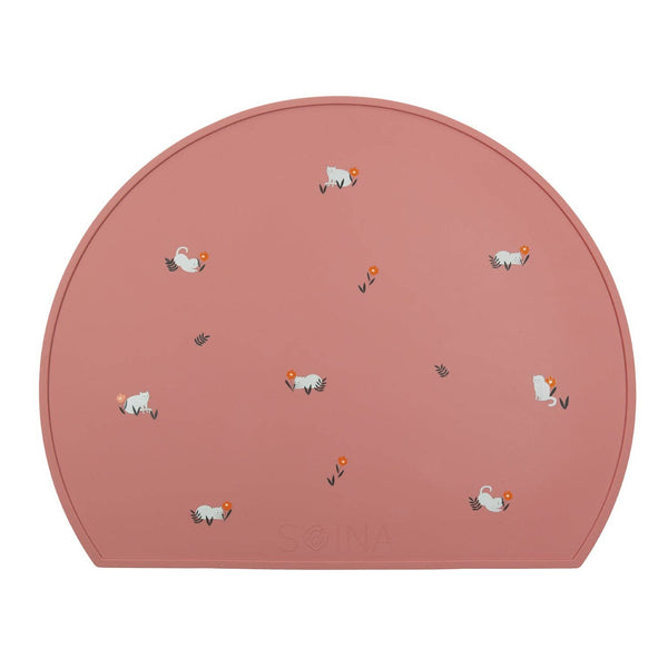 Tovaglietta in silicone con motivo Gatti - terracotta