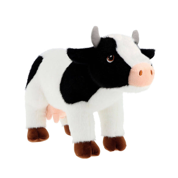 Peluche vache debout Keeleco 30 cm - peluche écoresponsable Keeleco