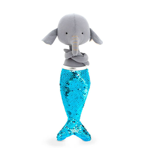 Cotton soft toy, Alicia the mermaid elephant: 29 cm, from 3 years old