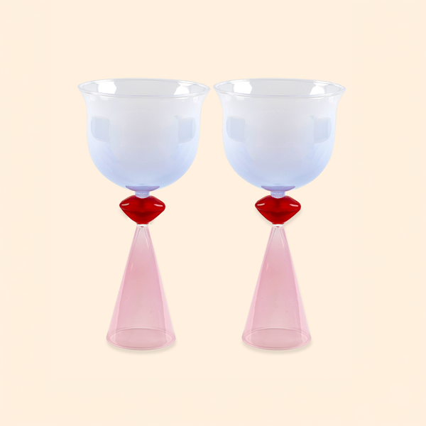 Bicchieri da vino colorati - Set da 2
