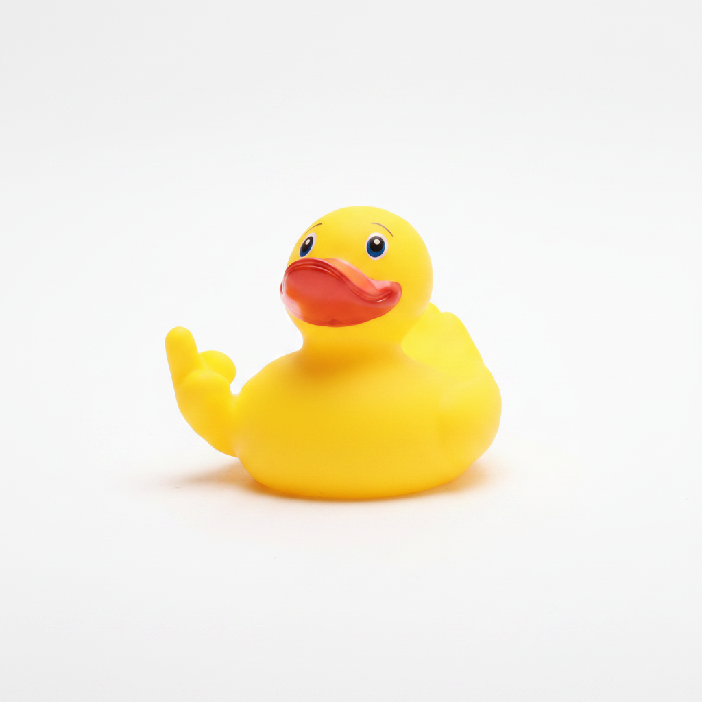 Canard Duck You avec doigt d'honneur
