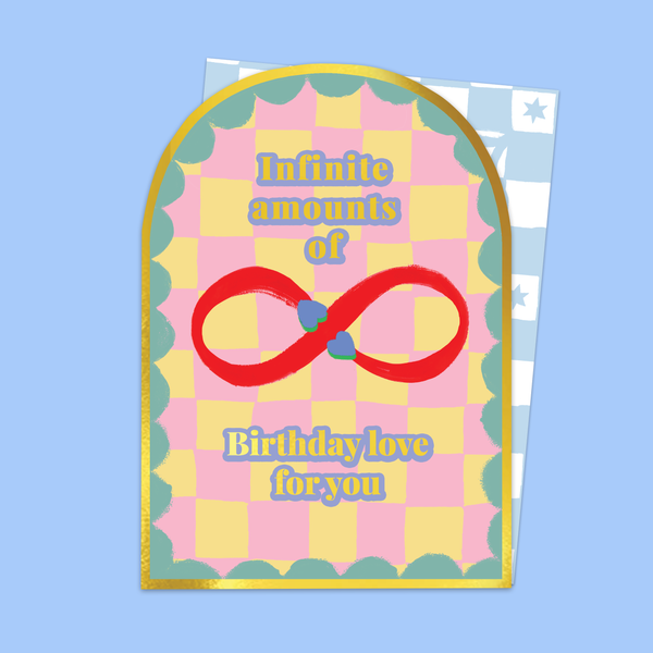 Carte d'anniversaire infinie en arche