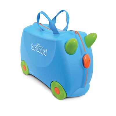 Trunki Ride-on: BLEU Terrance 46x30x21cm, emballage polyglotte, empilable, emballé à l'unité dans une boite VPC, 3+