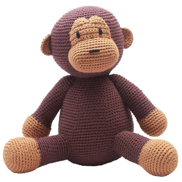 Peluche all'uncinetto - Scimmia marrone scuro