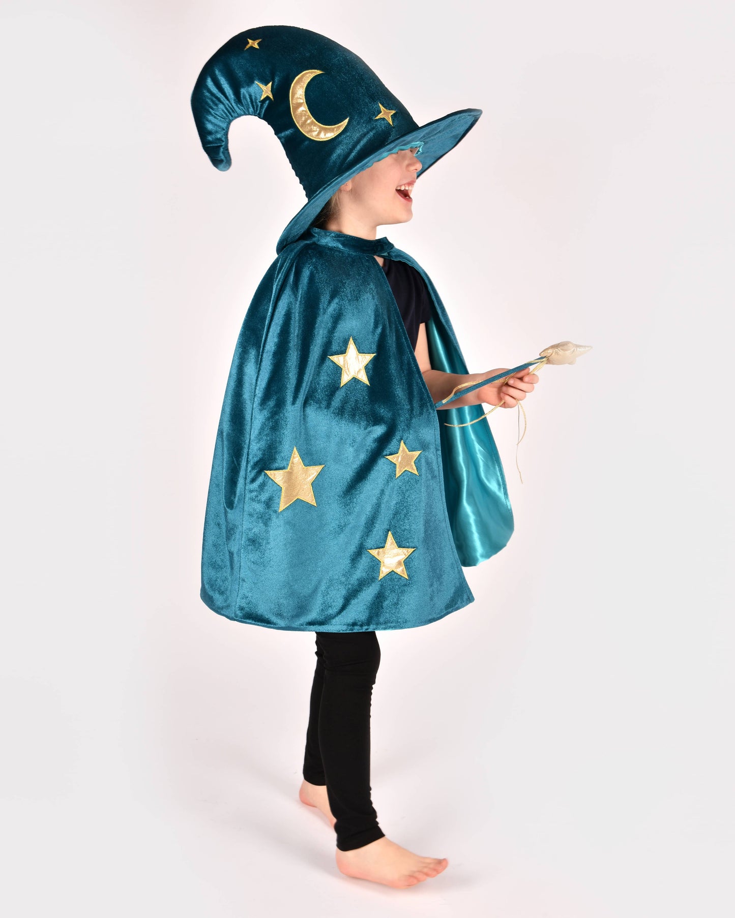 Ensemble Deluxe Sorcier en Velours, Taille 98-128 cm, 3-8 ans, 3 pièces