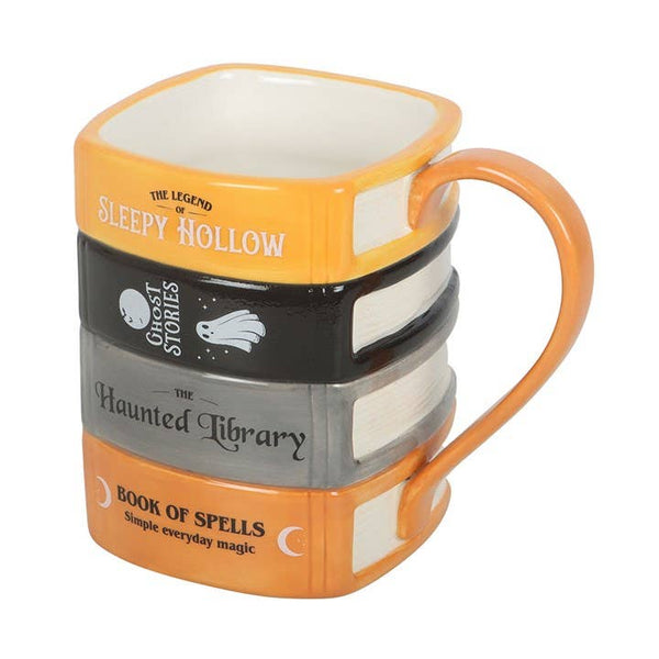 Mug d'Halloween Pile de livres de la bibliothèque hantée