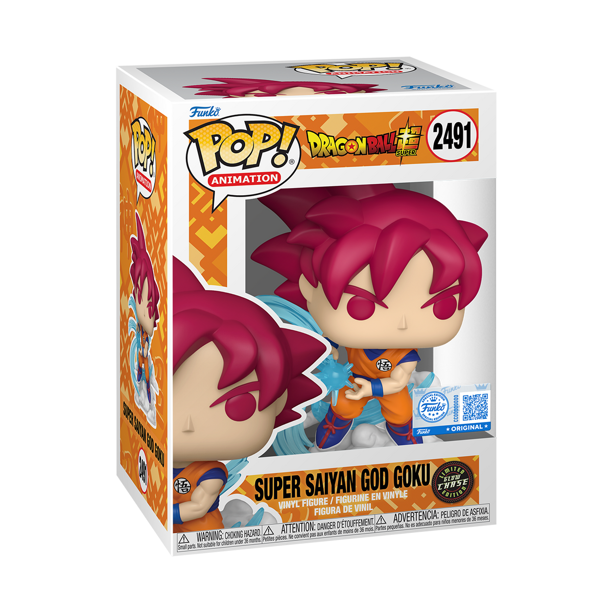 Pop! Super Saiyan God Goku (Kamehameha) – boîte de la variante Chase