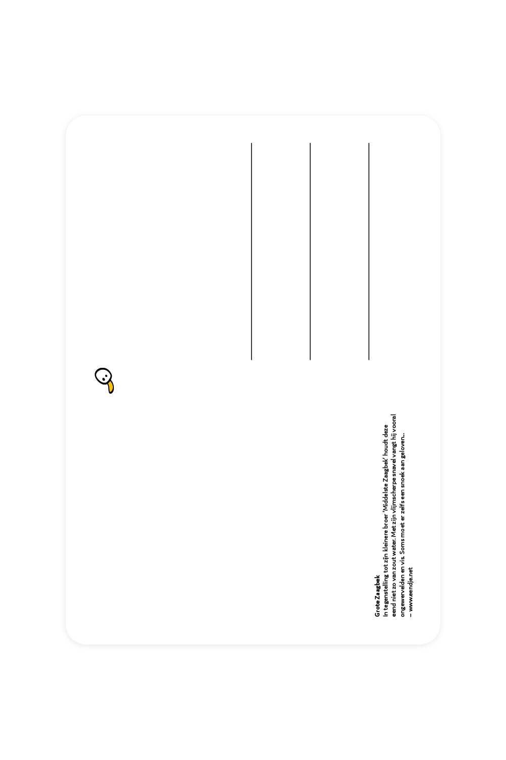 Carte postale avec Big Sawbill