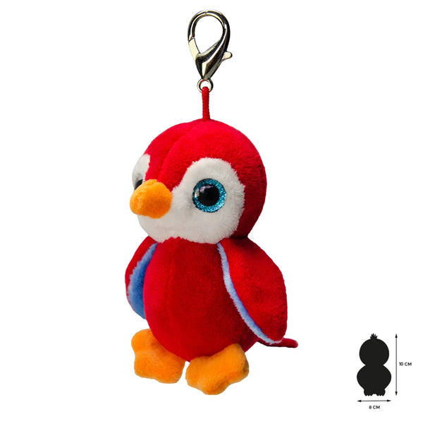 Portachiavi di peluche a forma di pappagallo