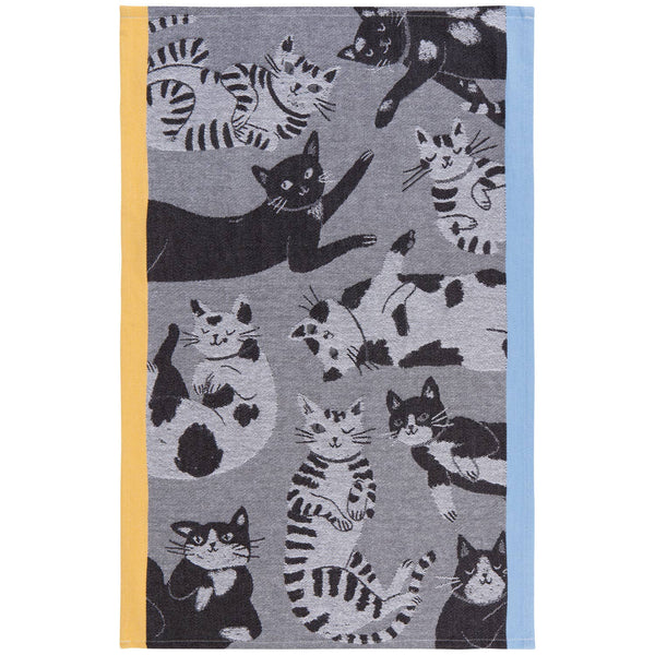 Torchon Jacquard Chats « Miaou Pour Toujours »