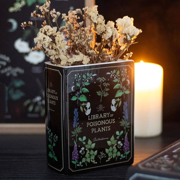 Book-Shaped Vase - Gothic Botany of Poisonous Plants