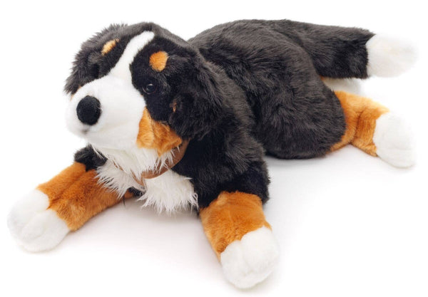 Peluche Bouvier bernois allongé (avec harnais) Uni Toys