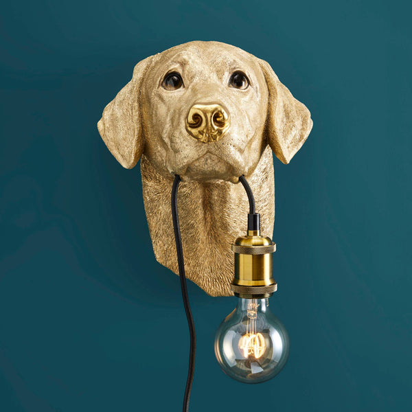 Applique murale Labrador "Lucky" or