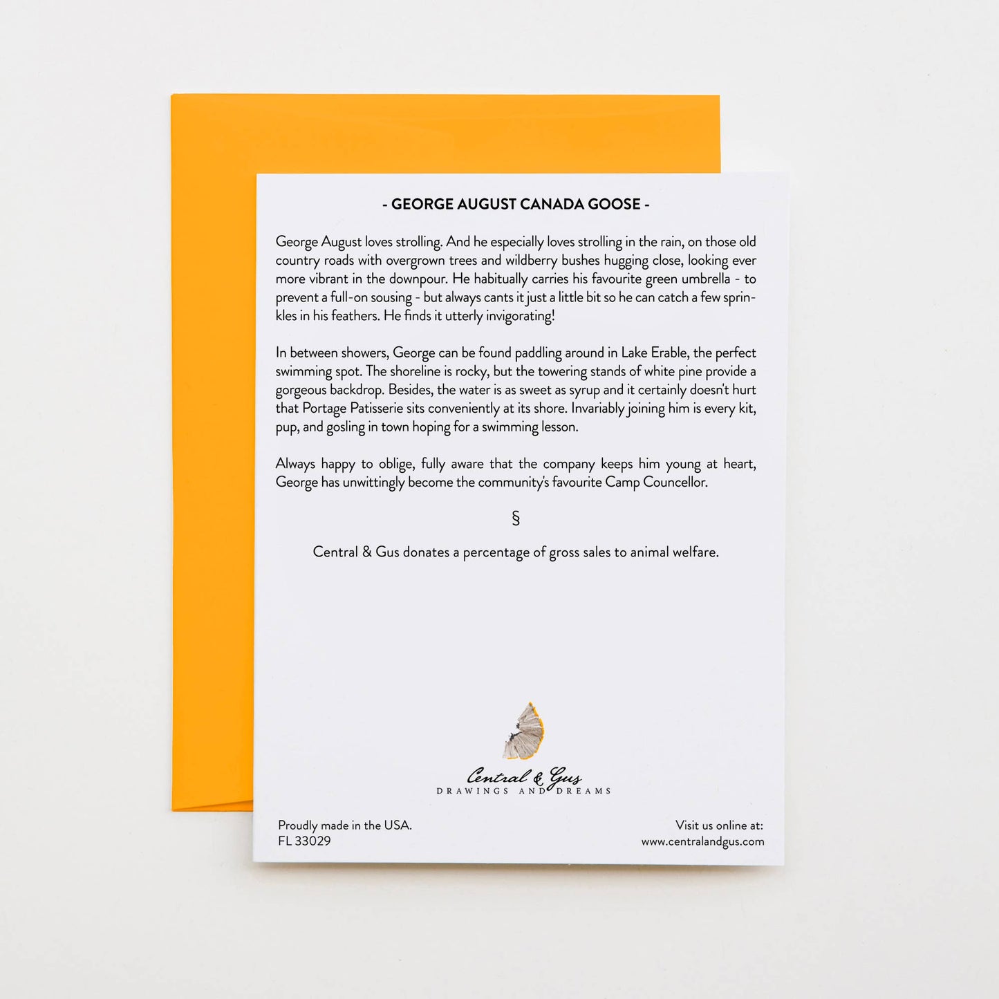 Carte d'oie du Canada George August