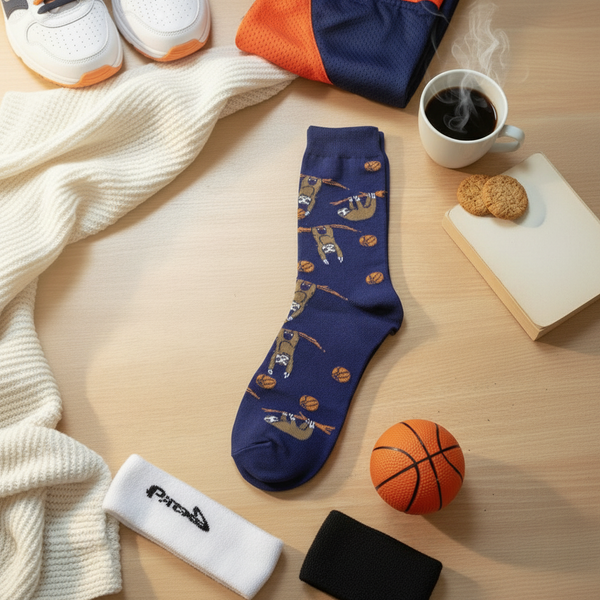 Calcetines perezosos de jugador de baloncesto
