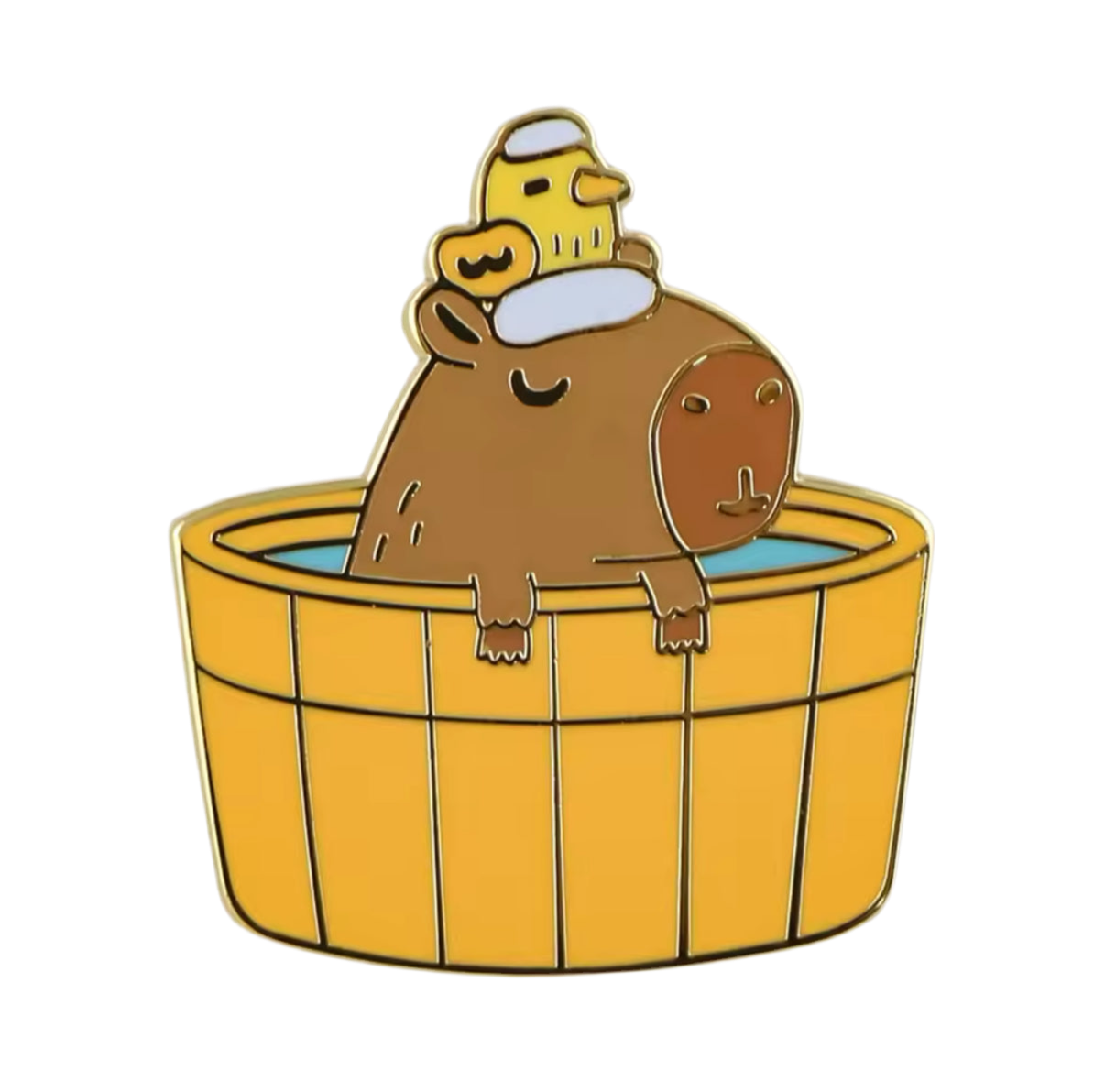 pins capybara dans son bain