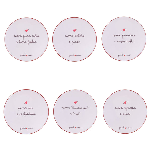 GRANDI AMORI PIZZA PLATE D33.5CM 6 ASS - 5927453