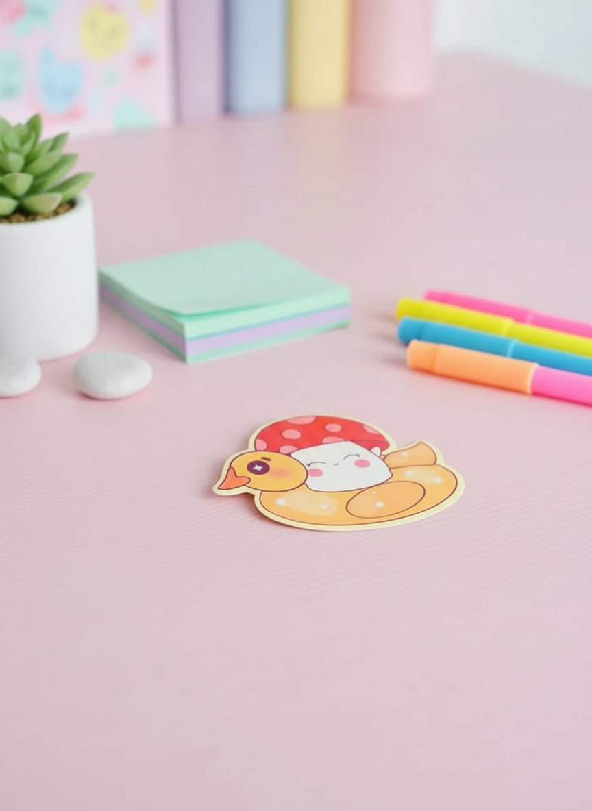 Seta de boya de pato Pegatina