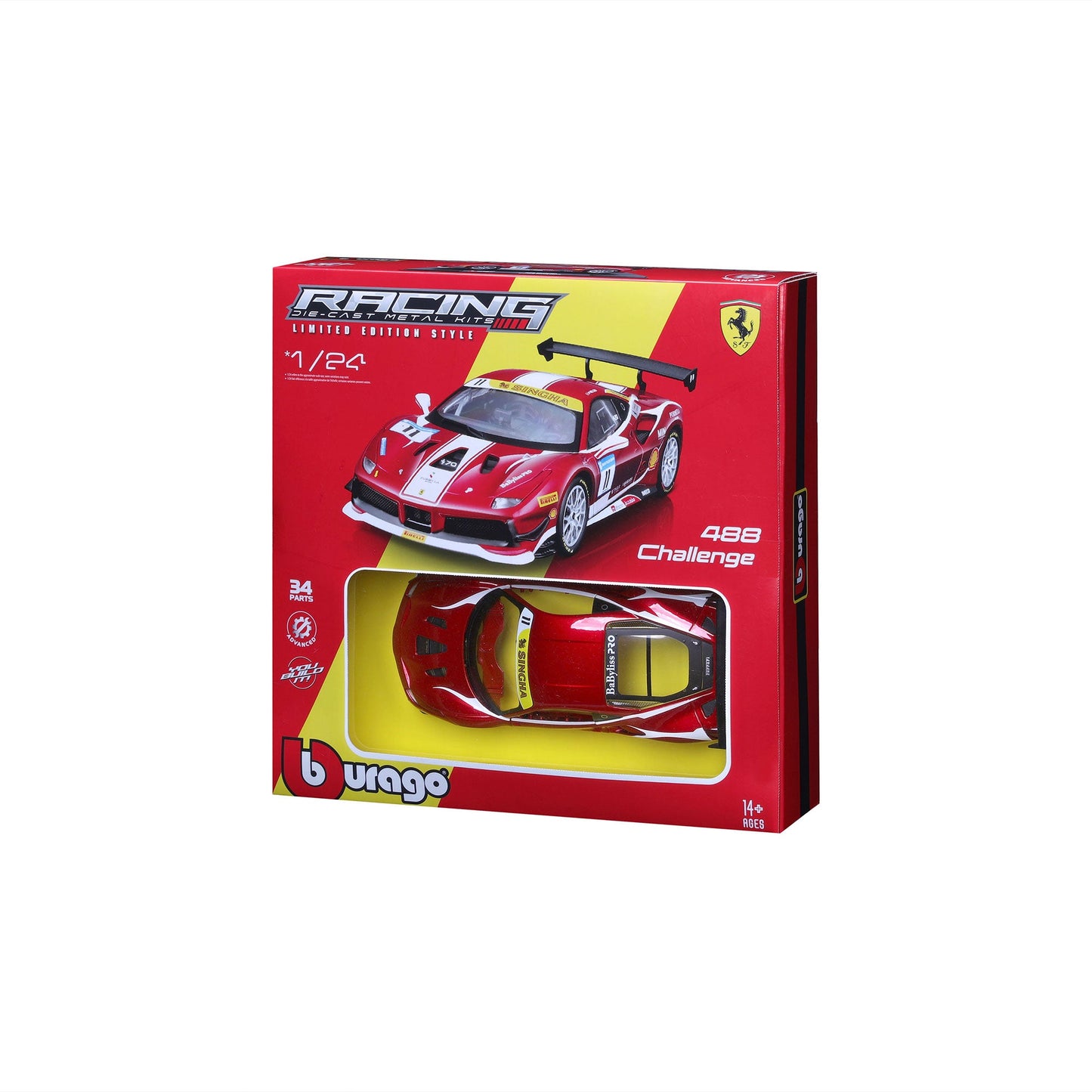 KIT DE COURSE FERRARI 488 CHALLENGE 2017 1:24