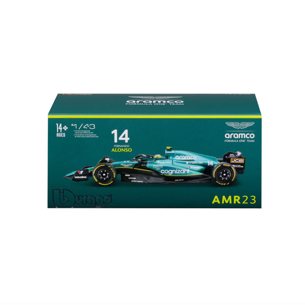 1:43 F1 ASTON MARTIN 2023 AMR23 AVEC CASQUE ALONSO