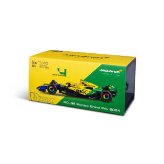 1:43 F1 MCLAREN MCL38 2024 AVEC CASQUE NORRIS SENNA LIVRAISON