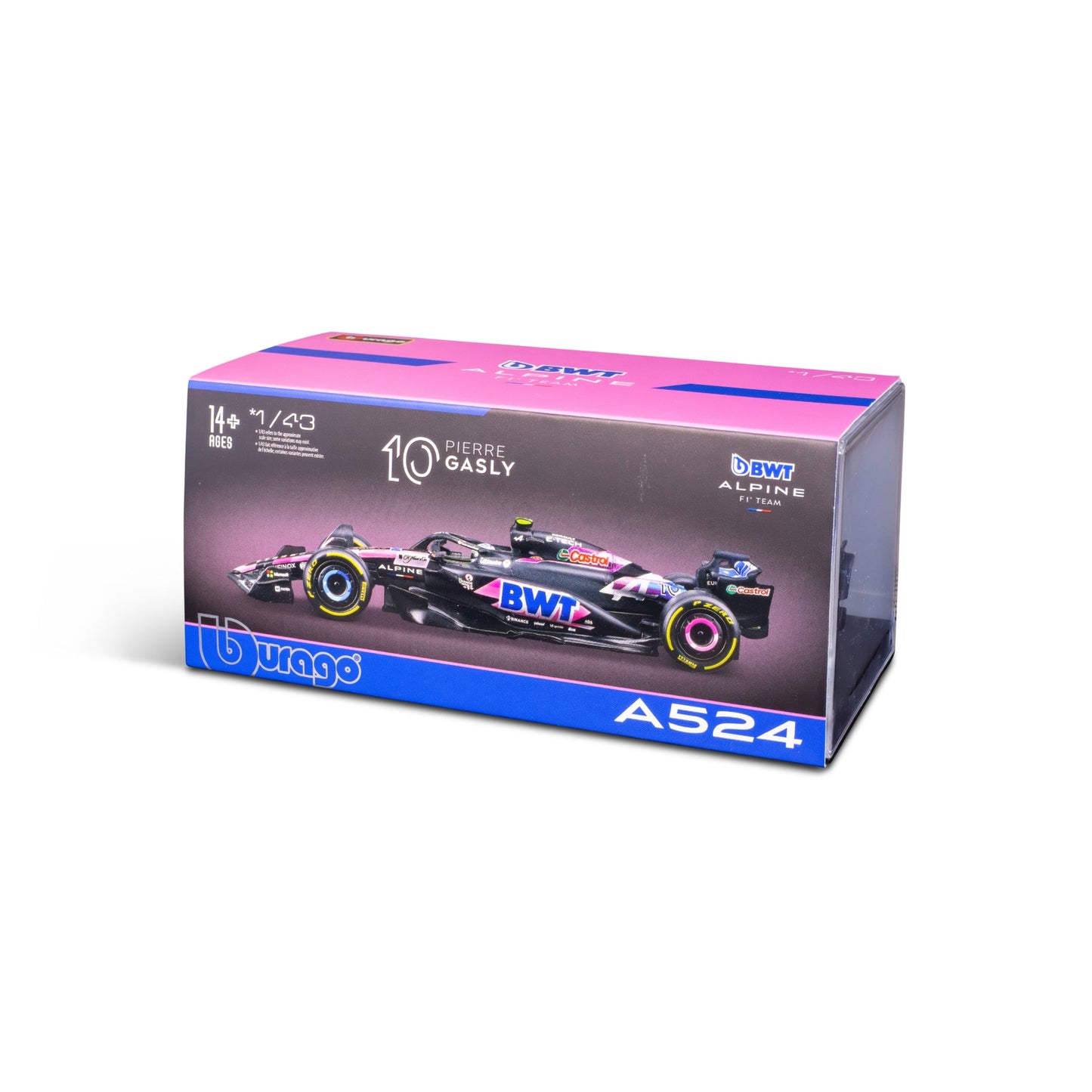 1:43 F1 BWT ALPINE F1 TEAM A524 2024 AVEC CASQUE GASLY