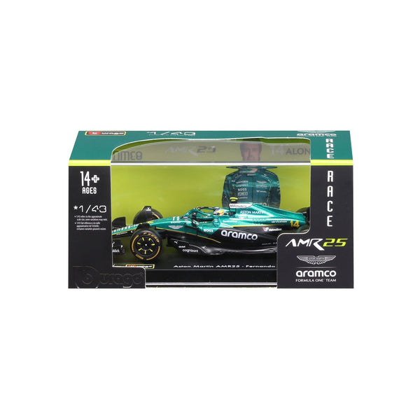 1:43 F1 ASTON MARTIN AMR25 2025 ALONSO WITH HELMET