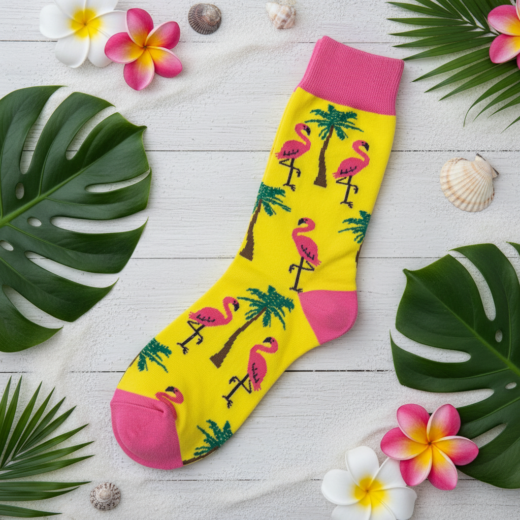 Chaussettes Flamant Rose