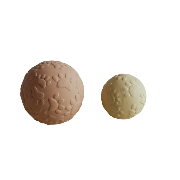 Lot de 2 balles sensorielles Empreintes Jaune - Natruba