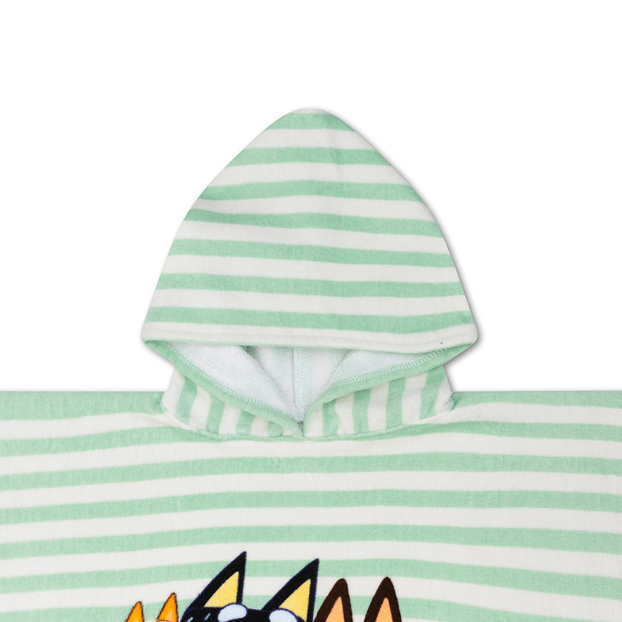 Beach Poncho - White/Blue - Bluey - 65 x 65 cm
