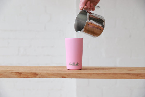 Tazza termica rosa pastello